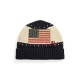 Flag-Applique Cotton-Blend Beanie