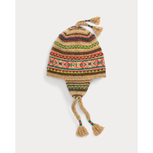 폴로 랄프로렌 Patterned Marled Knit Earflap Hat