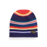 Striped Rolled-Cuff Beanie