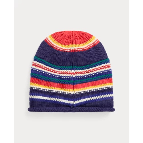 폴로 랄프로렌 Striped Rolled-Cuff Beanie