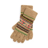 Patterned Marled Knit Gloves