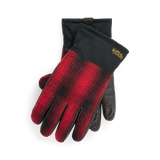 Plaid Melton & Leather Insulated Gloves