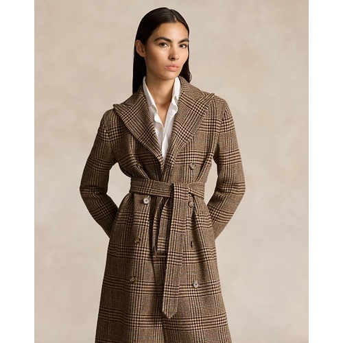 폴로 랄프로렌 Plaid Wool Twill Trench Coat