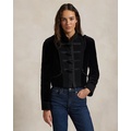 Velvet Soutache-Trim Toggle Jacket