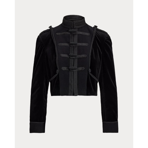 폴로 랄프로렌 Velvet Soutache-Trim Toggle Jacket