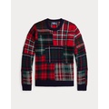 Plaid Patchwork Wool-Blend Sweater