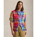 Classic Fit Plaid Linen Workshirt