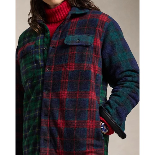 폴로 랄프로렌 Plaid Patchwork Fleece Shirt Jacket