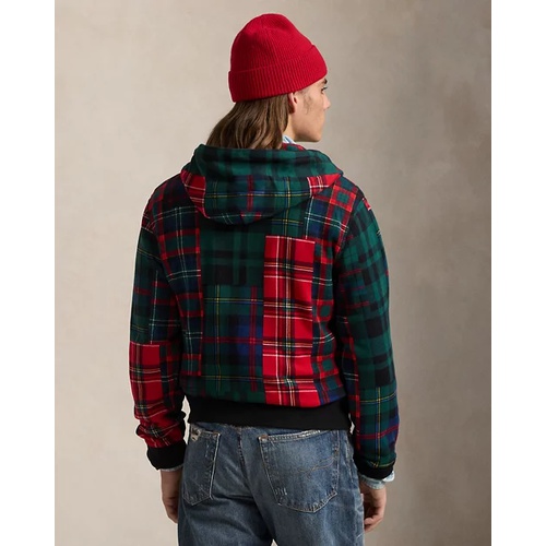 폴로 랄프로렌 Plaid Patchwork-Print Fleece Hoodie