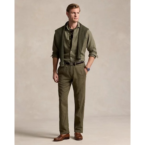 폴로 랄프로렌 Straight Fit Linen-Cotton Pant