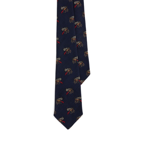 폴로 랄프로렌 Vintage-Inspired Fish-Lure Challis Tie