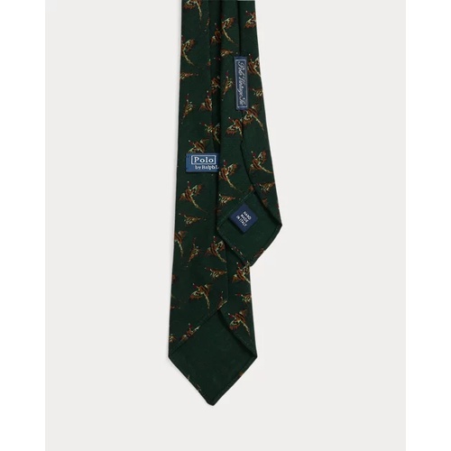 폴로 랄프로렌 Vintage-Inspired Duck-Print Challis Tie