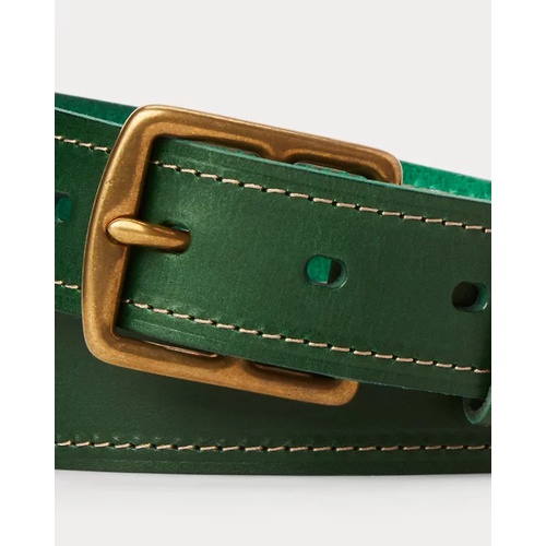 폴로 랄프로렌 Topstitched Leather Belt