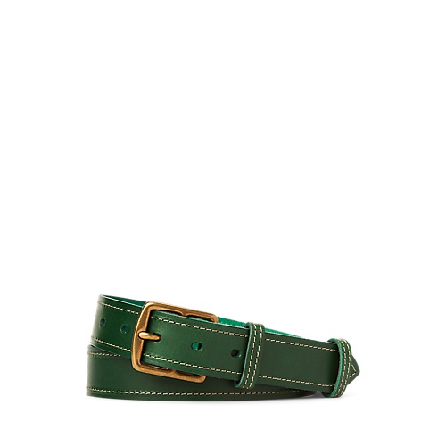 폴로 랄프로렌 Topstitched Leather Belt