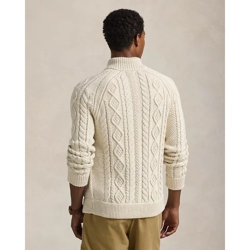 폴로 랄프로렌 Aran-Knit Marled Cotton Cardigan