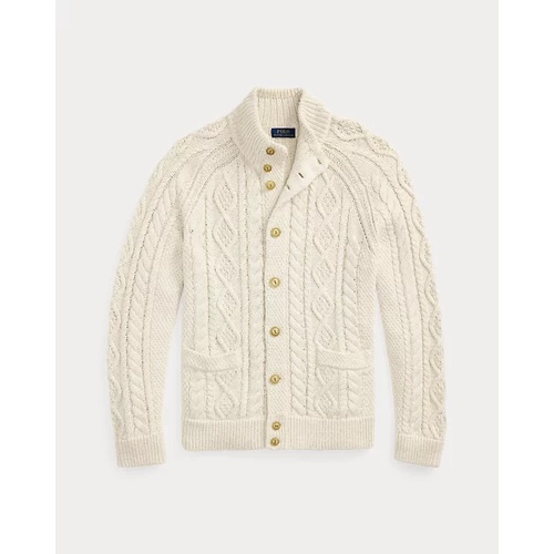 폴로 랄프로렌 Aran-Knit Marled Cotton Cardigan