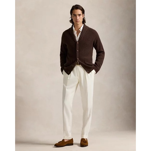 폴로 랄프로렌 Textured Wool-Cashmere Shawl Cardigan