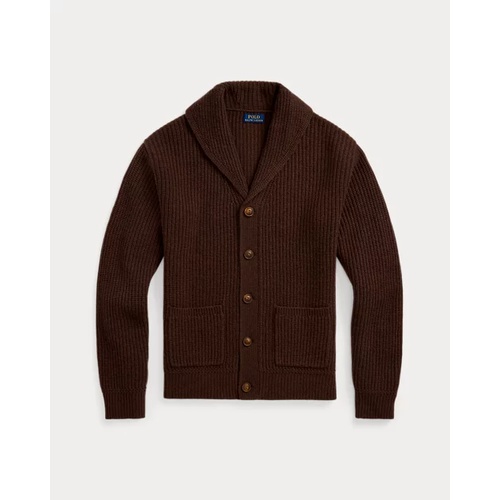 폴로 랄프로렌 Textured Wool-Cashmere Shawl Cardigan