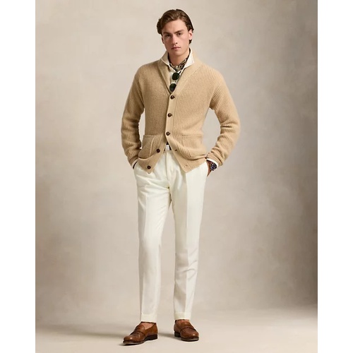 폴로 랄프로렌 Textured Wool-Cashmere Shawl Cardigan