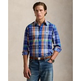 Classic Fit Plaid Stretch Poplin Shirt