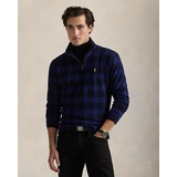 Plaid Estate-Rib Quarter-Zip Pullover