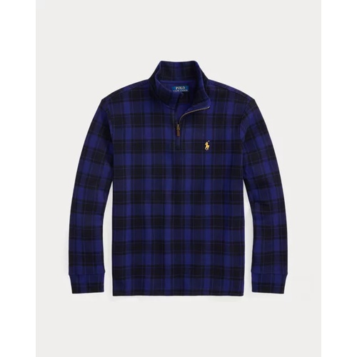 폴로 랄프로렌 Plaid Estate-Rib Quarter-Zip Pullover