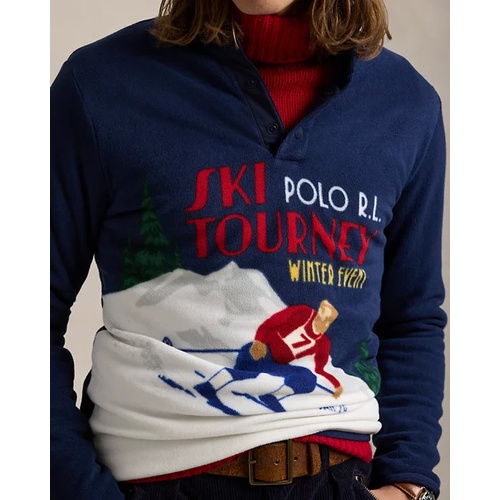 폴로 랄프로렌 Skier-Print Brushed Fleece Pullover