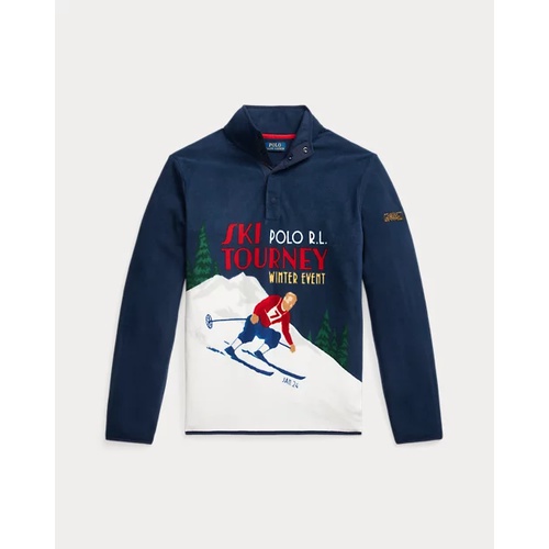 폴로 랄프로렌 Skier-Print Brushed Fleece Pullover