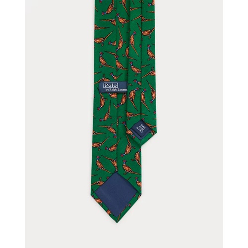 폴로 랄프로렌 Pheasant-Print Wool Challis Tie