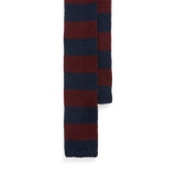 Striped Knit Wool Tie