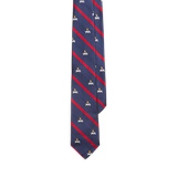 Striped Silk Repp Narrow Club Tie