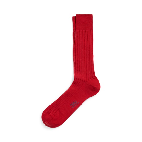 폴로 랄프로렌 Ribbed Merino Wool-Blend Dress Socks