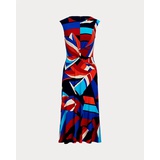 Print Twist-Front Jersey Dress