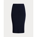 Rib-Knit Pencil Midi Skirt