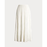 Malone Pleated Satin Skirt