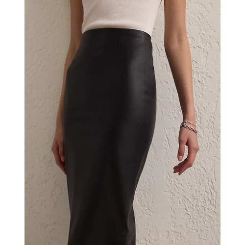 폴로 랄프로렌 Short Curran Nappa Leather Pencil Skirt