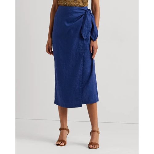 폴로 랄프로렌 Linen Wrap Midi Skirt