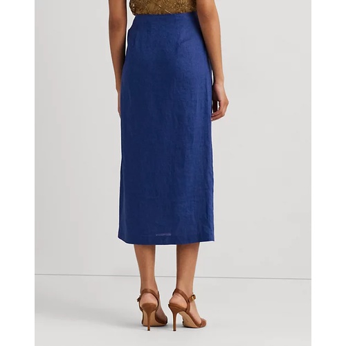 폴로 랄프로렌 Linen Wrap Midi Skirt