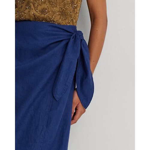 폴로 랄프로렌 Linen Wrap Midi Skirt