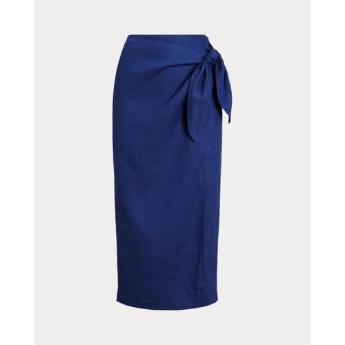 폴로 랄프로렌 Linen Wrap Midi Skirt