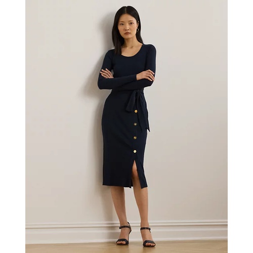 폴로 랄프로렌 Belted Rib-Knit Dress