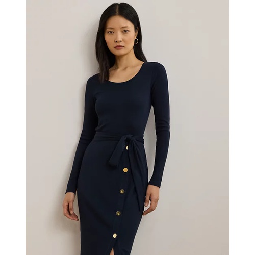 폴로 랄프로렌 Belted Rib-Knit Dress