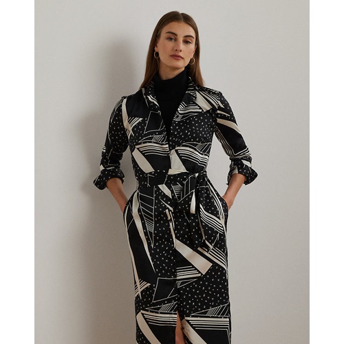 폴로 랄프로렌 Geo-Print Belted Twill Shirtdress