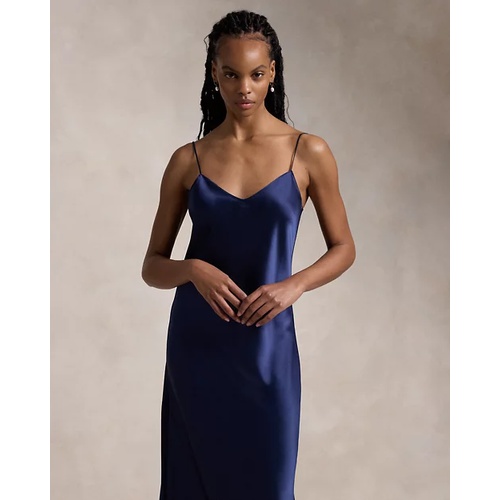 폴로 랄프로렌 Satin Midi Slip Dress