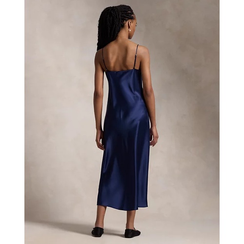 폴로 랄프로렌 Satin Midi Slip Dress