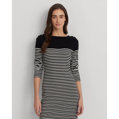 폴로 랄프로렌 Striped Cotton Boatneck Dress