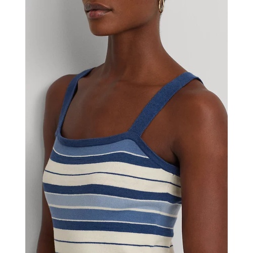 폴로 랄프로렌 Striped Cotton-Blend Tank Dress