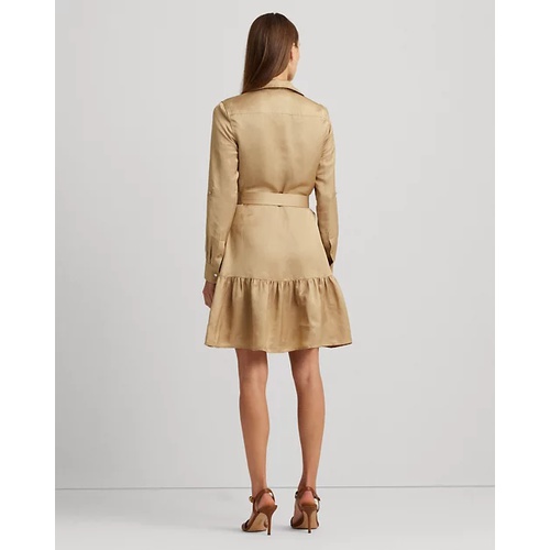 폴로 랄프로렌 Belted Satin Shantung Shirtdress