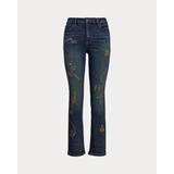 Print High-Rise Straight Ankle Jean