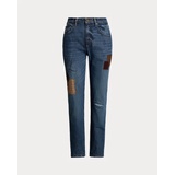 Patchwork Boyfriend Tapered Ankle Jean